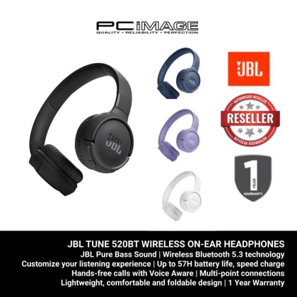 JBL TUNE 520BT Wireless on-ear headphones with Built-in Microphone