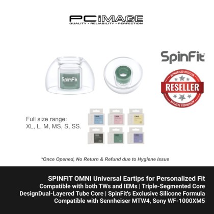 SPINFIT OMNI Universal Eartips for Sennheiser MTW4 / Sony WF-W1000XM5 Replacement
