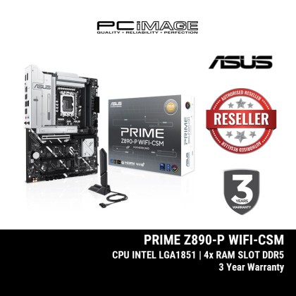 ASUS PRIME Z890-P WIFI CSM DDR5 INTEL LGA1851 ATX MOTHERBOARD (3+1YW)