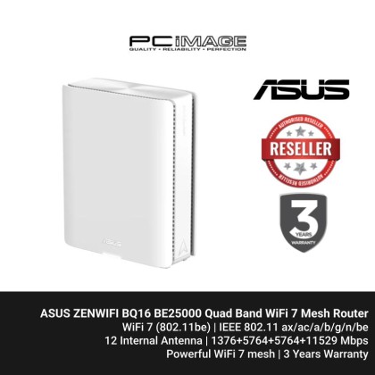 ASUS ZENWIFI BQ16 BE25000 Quad Band WiFi 7 (802.11be) Mesh Router