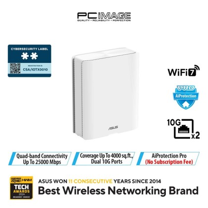 ASUS ZENWIFI BQ16 BE25000 Quad Band WiFi 7 (802.11be) Mesh Router