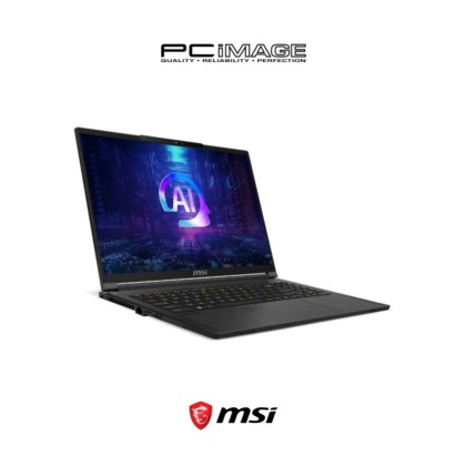 MSI Stealth A16 AI+ A3XVGG-089MY 16" Gaming Laptop Core Black (R9 370/32GB LPDDR5X, 1TB SSD, RTX4070 8GB, 16" UHD+ 120HZ, Win11H, 2YW) MSI Stealth A16 AI+ A3XVGG-089MY 16" Gaming Laptop Core Black (R9 370/32GB LPDDR5X, 1TB SSD, RTX4070 8GB, 16" UHD+ 120HZ, Win11H, 2YW)
