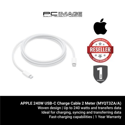 APPLE 240W USB-C Charge Cable 2 Meter (MYQT3ZA/A) APPLE 240W USB-C Charge Cable 2 Meter (MYQT3ZA/A)