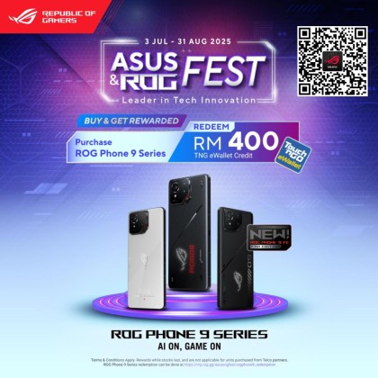 ASUS ROG Phone 9 Pro Gaming Smartphone (16GB RAM | 512GB ROM | 6.78" 185Hz AMOLED | Snapdragon 8 Elite | 5800mAh | 65W Hypercharge | Android 15) + FREE TNG eWallet