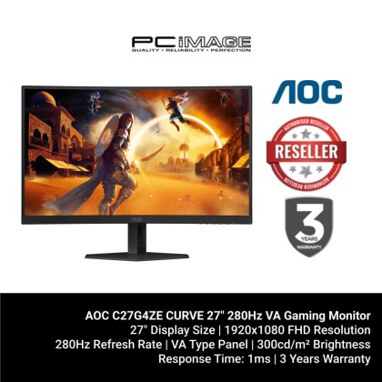 AOC C27G4ZE CURVE 27" 280Hz VA Gaming Monitor
