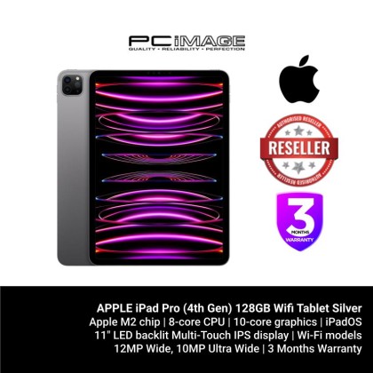 [ DEMO UNIT ] APPLE iPad Pro (4th Gen) 128GB Wifi Tablet Silver [CONTACT US FOR STOCK STATUS]