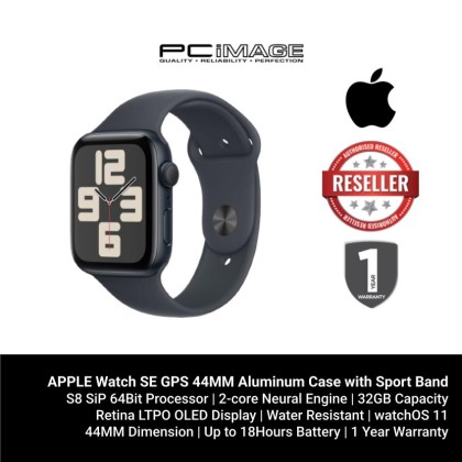APPLE Watch SE (3RD Gen) GPS 44mm Midnight Aluminium Case with Sport Band