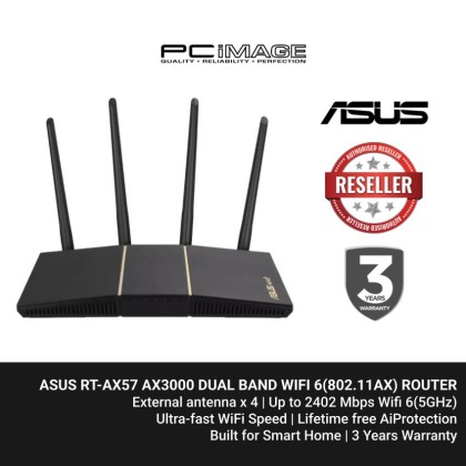 ASUS RT-AX57 AX3000 DUAL BAND WIFI 6(802.11AX) ROUTER