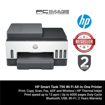 HP Smart Tank 790 Wi Fi All-in-One Printer (Print, Copy, Scan, Fax, ADF and Wireless) + FREE RM80 TNG
