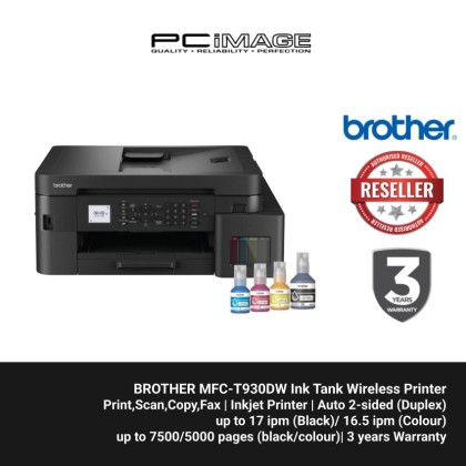 BROTHER MFC-T930DW Ink Tank Wireless Printer (Print, Scan, Copy, Fax, Airprint) + FREE RM50 TNG