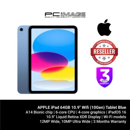 [ DEMO UNIT ] APPLE iPad 64GB 10.9" Wifi (10Gen) Tablet Blue