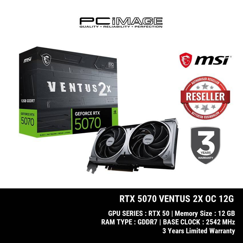 新品未開封 MSI RTX5070 12GB VENTUS 2X OC MSI GeForce RTX™ 5070 12G VENTUS 2X OC