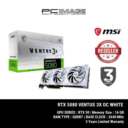 MSI GEFORCE RTX5080 VENTUS 3X OC 16GB GDDR7 GPU GRAPHIC CARD MSI GEFORCE RTX5080 VENTUS 3X OC 16GB GDDR7 GPU GRAPHIC CARD