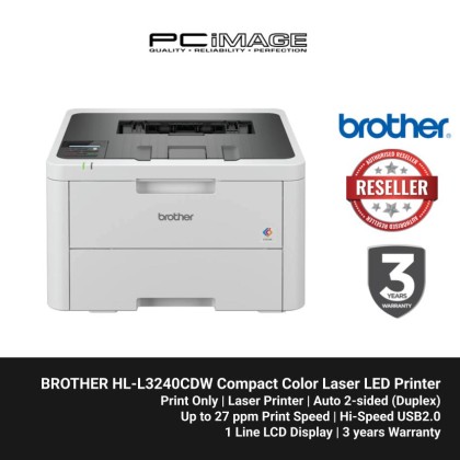 BROTHER HL-L3240CDW Compact Color Laser LED Printer (Print/Duplex) + FREE RM50 TNG BROTHER HL-L3240CDW Compact Color Laser LED Printer (Print/Duplex) + FREE RM50 TNG