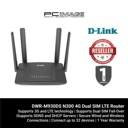 D-LINK DWR-N930DS WIRELESS N300 4G DUAL SIM LTE ROUTER