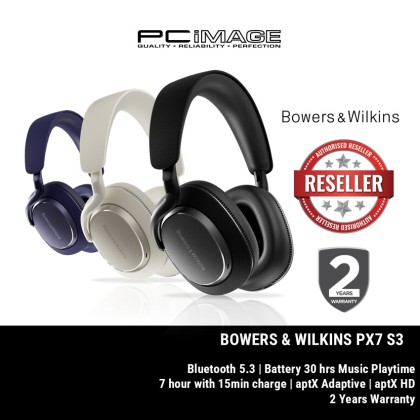 B&W PX7 S3 40MM BIOCELLULOSE | APTX LOSSLESS | ANC | 30H BATTERY | BT 5.3 | 2YW B&W PX7 S3 40MM BIOCELLULOSE | APTX LOSSLESS | ANC | 30H BATTERY | BT 5.3 | 2YW