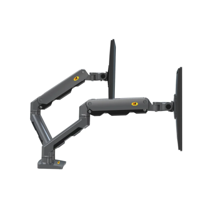 NB NORTH BAYOU G65 DUAL MONITOR ARM GAS-STRUT FLEXI MOUNT 360 DEGREE ROTATABLE FOR 27" - 34", UP TO 16KG