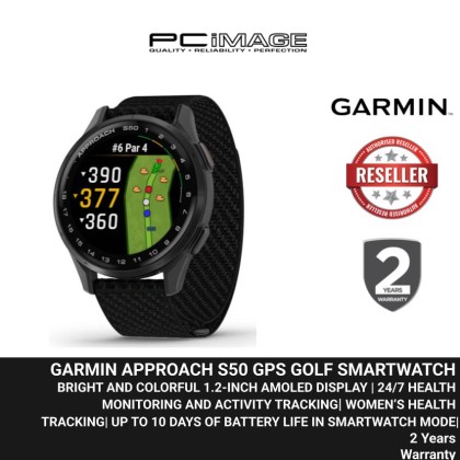 GARMIN APPROACH S50 | 43MM | GOLF GPS | BLACK | 2YW GARMIN APPROACH S50 | 43MM | GOLF GPS | BLACK | 2YW