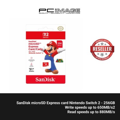 SanDisk microSD Express card for Nintendo Switch 2 - 256GB