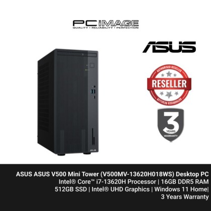 ASUS V500 Mini Tower (V500MV-13620H018WS) i7-13620H/16GB DDR5/512GB SSD/Win11 Home + 365 Basic/3YW [ TNG RM100 ]