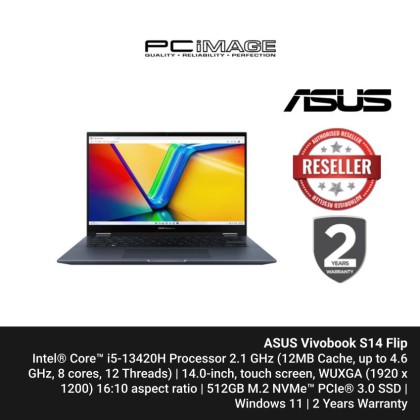 ASUS Vivobook S14 Flip (TP3402V-ALZ636WS) 14'' IPS Touch/ i5-13420H Processor/512GB SSD/Intel® UHD Graphics