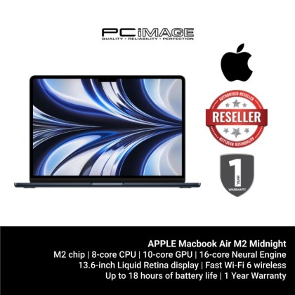APPLE Macbook Air M2 Midnight (8C-CPU, 8C-GPU, 16GB, 256GB, 13.6", 1YW) APPLE Macbook Air M2 Midnight (8C-CPU, 8C-GPU, 16GB, 256GB, 13.6", 1YW)