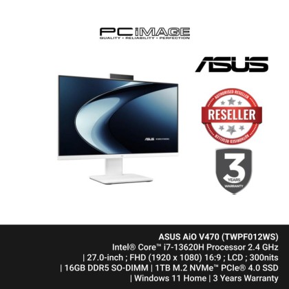 ASUS AiO V470 (TWPF012WS) 27''FHD/Intel i7/1TB/Touch screen/75Hz Laptop
