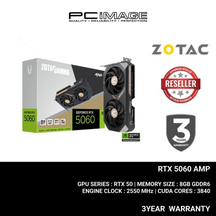 ZOTAC GAMING GEFORCE RTX5060 AMP 8GB GDDR7 GPU GRAPHIC CARD