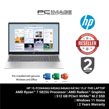 HP 15-FC0444AU/445AU/446AU/447AU 15.6"FHD/G4/ATI/15.6" FHD/W11H/HOME24/2YW LAPTOP