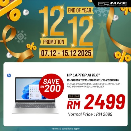 HP AI 15-FD2054TU/15-FD2055TU/15-FD2056TU 15.6" Laptop ULTRA 5-225U (12C)/16GB DDR5 5600/512GB PCIE/INTEL/15.6" FHD, Win11)