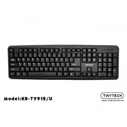  TINYTECH KB-TY912 USB COMPUTER KEYBOARD (BLACK)  