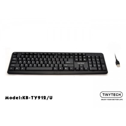  TINYTECH KB-TY912 USB COMPUTER KEYBOARD (BLACK)  
