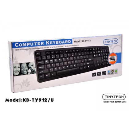  TINYTECH KB-TY912 USB COMPUTER KEYBOARD (BLACK)  