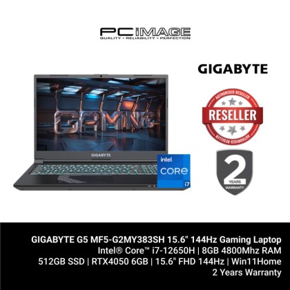 GIGABYTE G5 MF5-G2MY383SH 15.6" Gaming Laptop (i7-12650H, 8GB DDR5, 512GB SSD, RTX4050 6GB, 15.6" FHD 144HZ, Win11H, 2YW) GIGABYTE G5 MF5-G2MY383SH 15.6" Gaming Laptop (i7-12650H, 8GB DDR5, 512GB SSD, RTX4050 6GB, 15.6" FHD 144HZ, Win11H, 2YW)
