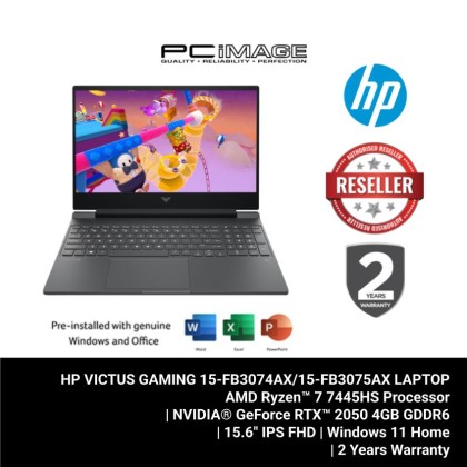 HP VICTUS GAMING 15-FB3074AX/15-FB3075AX/R7-7445HS/8GB D5-5600(EXTRA SLOT)/512GB G4/RTX2050 4GB/15.6" FHD 144HZ/W11H/HOME24/2YW+ADP