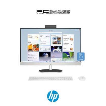 HP 27-CR0058D AIO Desktop PC White (i5-1335U, 8GB DDR4, 1TB SSD, Intel IrisXe, 27" FHD Touch, Win11H, OfficeHNS, 3YW)