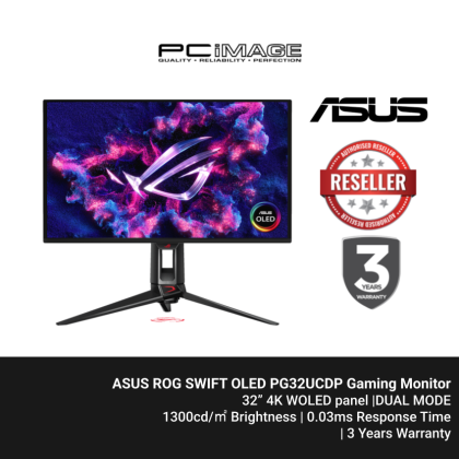ASUS ROG Swift OLED PG32UCDP 32" WOLED | DUAL MODE | 0.03MS | G-SYNC | 240HZ | DP | HDMI | USB-C | PD-90W | 3YW