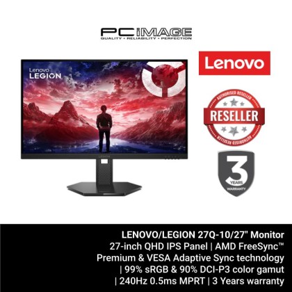 LENOVO/LEGION 27Q-10/27" OHD/240HZ/2*HDMI/DP/3YWAE/BLACK LENOVO/LEGION 27Q-10/27" OHD/240HZ/2*HDMI/DP/3YWAE/BLACK