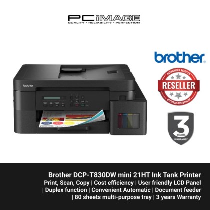 Brother DCP-T830DW Ink Tank Print, Scan, Copy, Duplex Print, Wireless, ADF, MP Tray, LAN + FREE RM50 TNG Brother DCP-T830DW Ink Tank Print, Scan, Copy, Duplex Print, Wireless, ADF, MP Tray, LAN + FREE RM50 TNG