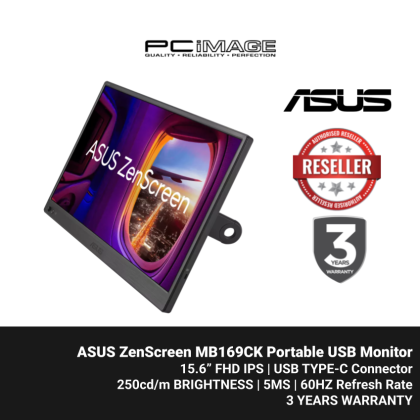 ASUS ZENSCREEN PORTABLE DISPLAY MB169CK 15.6"/1920X1080/5MS/60HZ/USB/IPS/3YW