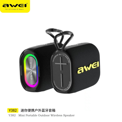 AWEI Y382 MINI PORTABLE OUTDOOR WIRELESS SPEAKER- BLACK