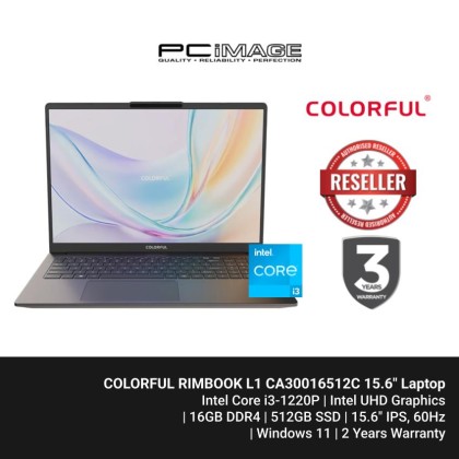 COLORFUL RIMBOOK L1 I3-1220P/2*8GB D4-3200/512GB SATA/UHD/15.6" FHD 60HZ/W11H/2YW/GREY/(BP) COLORFUL RIMBOOK L1 I3-1220P/2*8GB D4-3200/512GB SATA/UHD/15.6" FHD 60HZ/W11H/2YW/GREY/(BP)