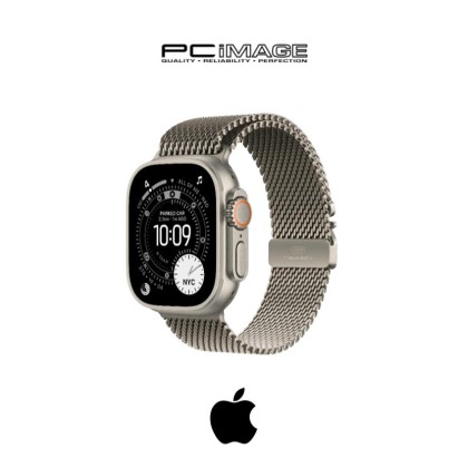 [ PRE-ORDER] APPLE Watch Ultra 3 GPS+CL 49MM Natural Titanium Case with Titanium Milanese Loop Band
