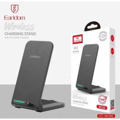 EARLDOM ET-WC66 15W WIRELESS CHARGER - BLACK 6MW EARLDOM ET-WC66 15W WIRELESS CHARGER - BLACK 6MW