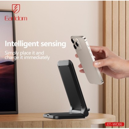 EARLDOM ET-WC66 15W WIRELESS CHARGER - BLACK 6MW EARLDOM ET-WC66 15W WIRELESS CHARGER - BLACK 6MW