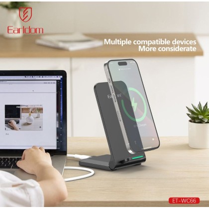 EARLDOM ET-WC66 15W WIRELESS CHARGER - BLACK 6MW EARLDOM ET-WC66 15W WIRELESS CHARGER - BLACK 6MW