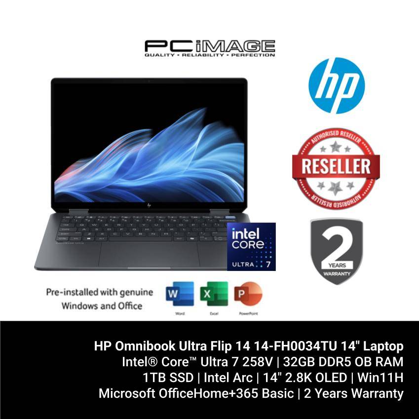 HP Omnibook Ultra Flip 14 14-FH0034TU (U7 258V, 32GB DDR5, 1TB SSD