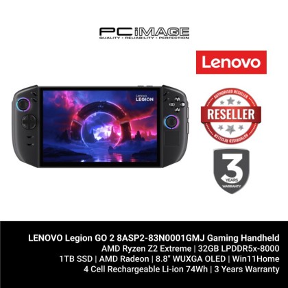 LENOVO Legion GO 2 8ASP2-83N0001GMJ (Ryzen Z2, 32GB DDR5, 1TB SSD, AMD Radeon, 8.8" WUXGA OLED Touch, Win11H, 3YW, Eclipse Black