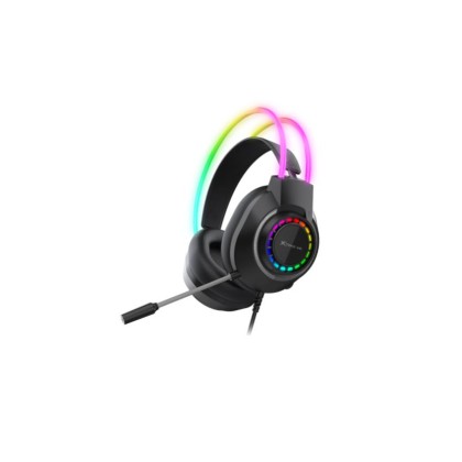XTRIKE ME GH-513 WIRED GAMING HEADSET WITH RGB LIGHT & MIC 1YW - BLACK