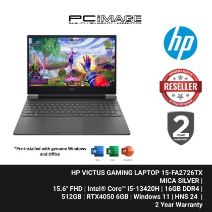HP VICTUS GAMING LAPTOP 15-FA2726TX i5-13420H/16GB DDR4-3200/512GB/RTX4050 6GB/15.6" FHD/W11H/HNS24+365 BASIC/2YW+ADP